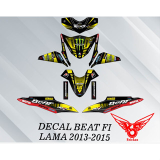 สติกเกอร์รูปลอก ลาย HONDA BEAT FI LAMA 2013-2015 MONSTER E