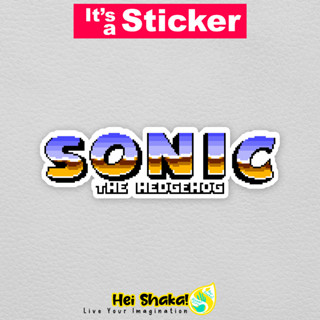 สติกเกอร์ไวนิล ลายโลโก้เกมเมอร์ Heishaka Sonic The Hedgehog สไตล์เรโทรคลาสสิก กันน้ํา สําหรับติดตกแต่ง