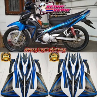 สติกเกอร์ตกแต่งรถจักรยานยนต์ สีฟ้า สําหรับ Yamaha JUPITER Z1 2010