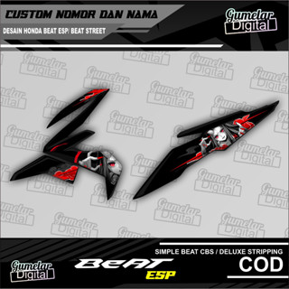 เรียบง่าย STRIPPING HONDA BEAT ESP BEAT STREET NEZUKO DEMON MODE DEMON SLAYER มี Been Cut, Just Paste 015