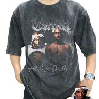 เสื้อยืด พิมพ์ลาย Tupac Shakur All Eyez On Me สไตล์วินเทจ