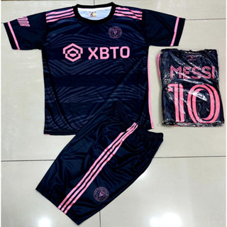 เสื้อกีฬาแขนสั้น พิมพ์ลาย Jersey messi intermiami สําหรับเด็กอายุ 5-12 ปี