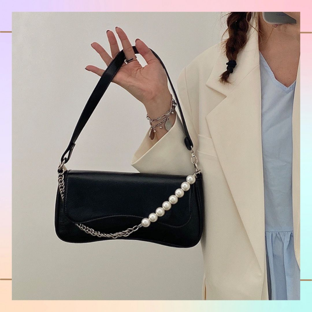 ❀ CASIE Bag Black / Hand Bags / Shoulder Bags / Womens Bags Korean Imported