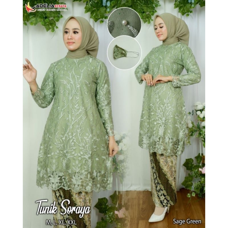 Kebaya Tunic jumbo SIZE XXXL โมเดิร์น Fiance สําเร็จการศึกษางานแต่งงาน Kebaya แบบดั้งเดิมแฟชั่นหรูหราและสวยงาม