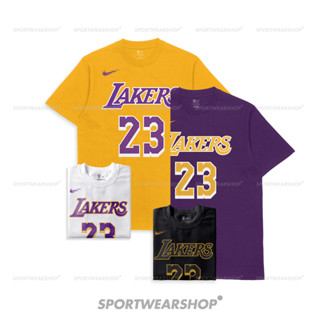 เสื้อยืดบาสเก็ตบอล NBA LA Los Angeles LAKERS Lebron James No.23 สําหรับผู้ชาย ผู้หญิง