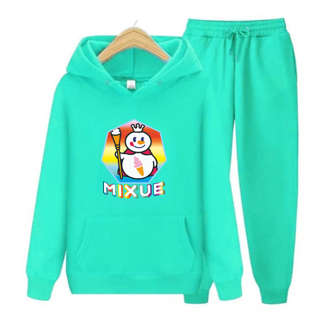 ชุดเสื้อกันหนาวมีฮู้ดเด็ก Mixue Pelangi S,M,XL