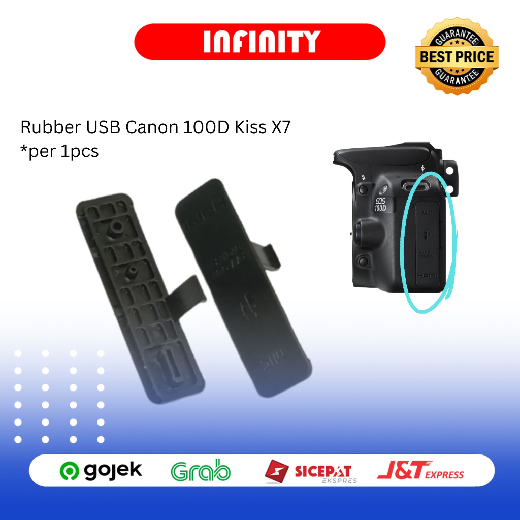 ยาง USB HDMI Video Out ยางหุ้มด้านข้าง Canon 100D SL1
