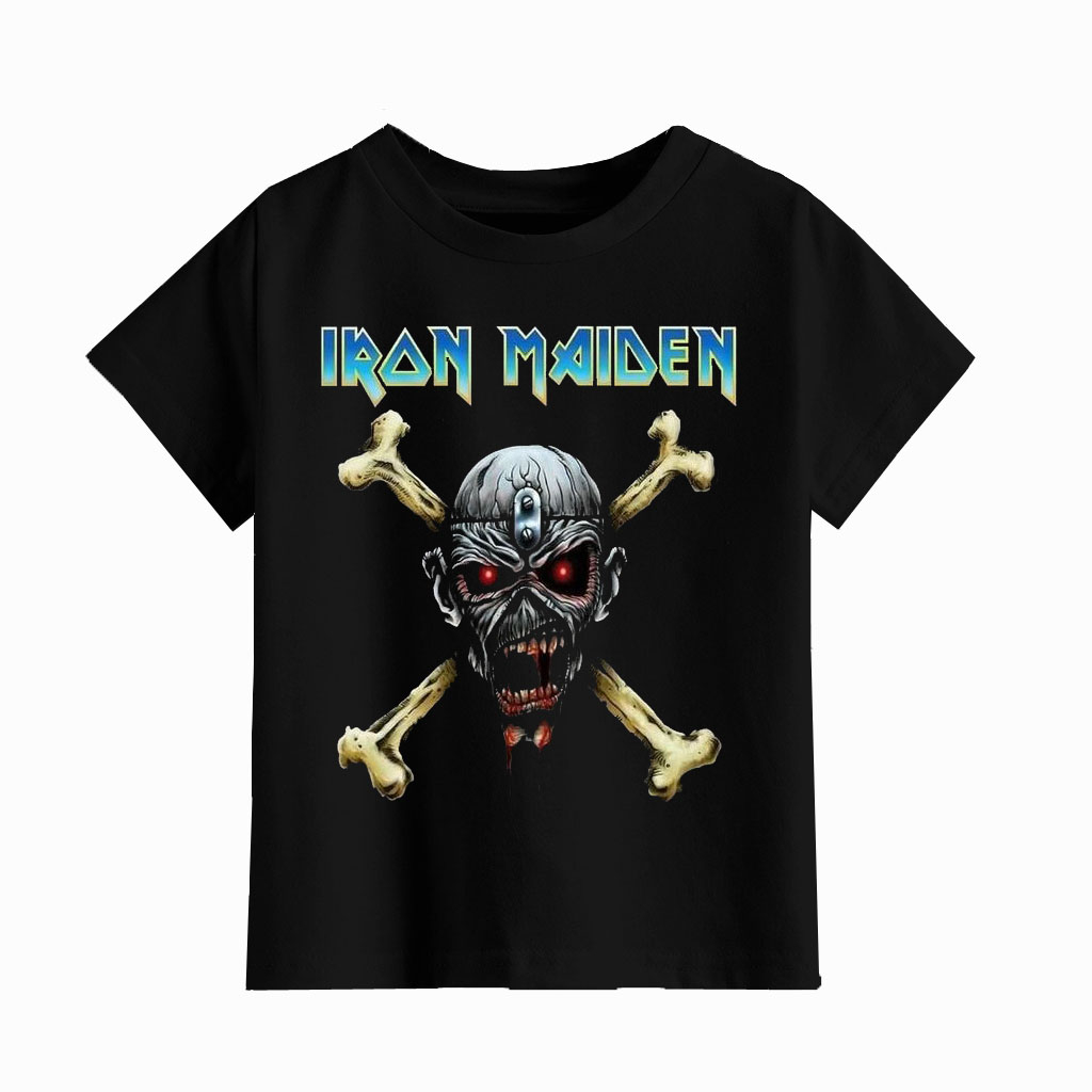 เสื้อยืด พิมพ์ลายวง Iron Maiden สําหรับเด็กผู้ชาย