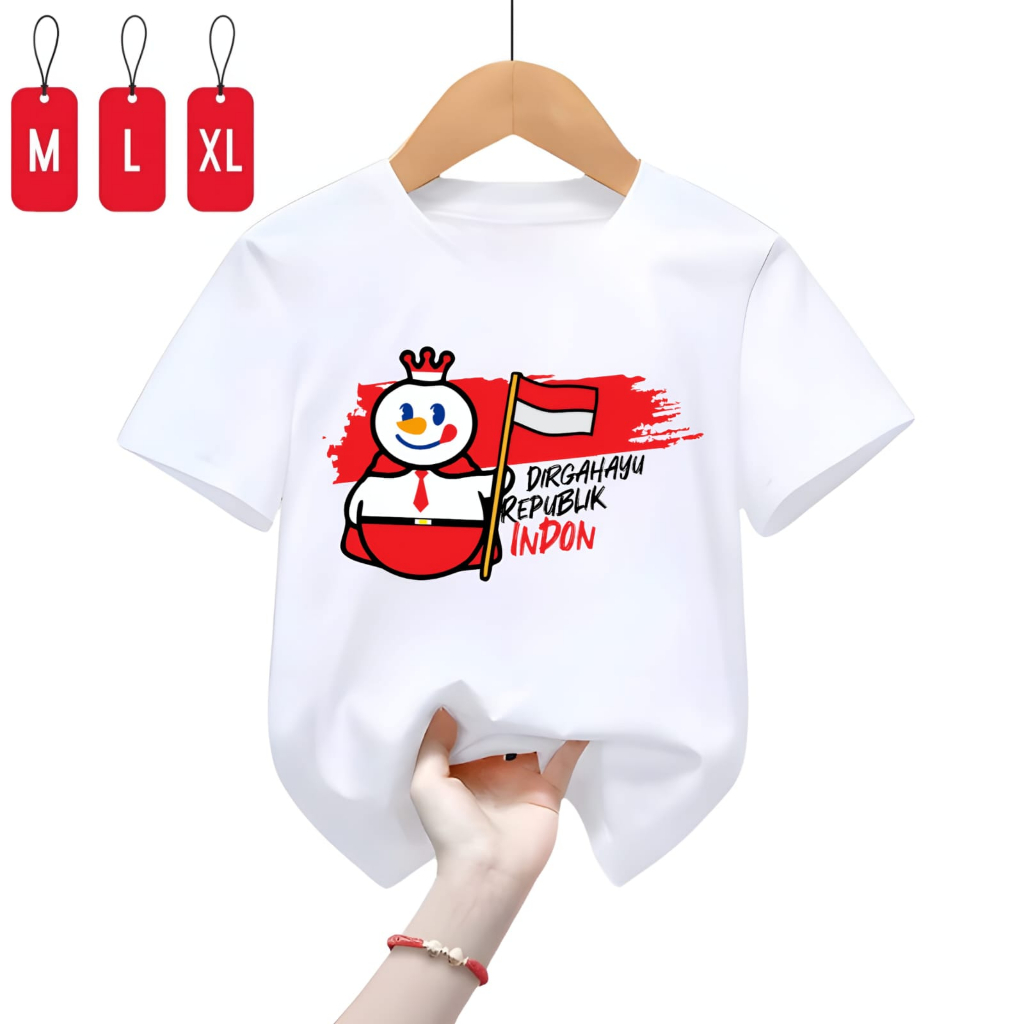 เสื้อยืดเด็ก Mixue Dirgahayu ไซส์ 3-9 ปี