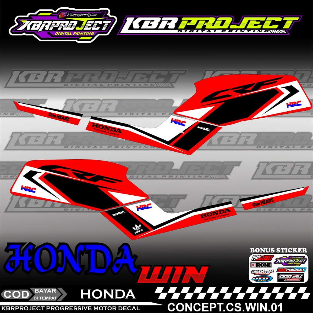 WIN PREMIUM MOTORCYCLE STRIPING STICKERS COOL WIN VARIATION LINES HONDA MOTORCYCLE STICKERS RACING D