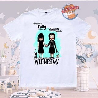 เสื้อยืด ลาย Scared Wednesday สําหรับเด็ก