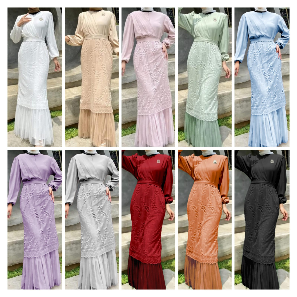 Realpic MAXY CANTIKA ORCHID MS 3 SIZES ML XL FASHION เสื้อผ้าผู้หญิง ชุด GAMIS MAXI BUSUI SHAKLIA MA