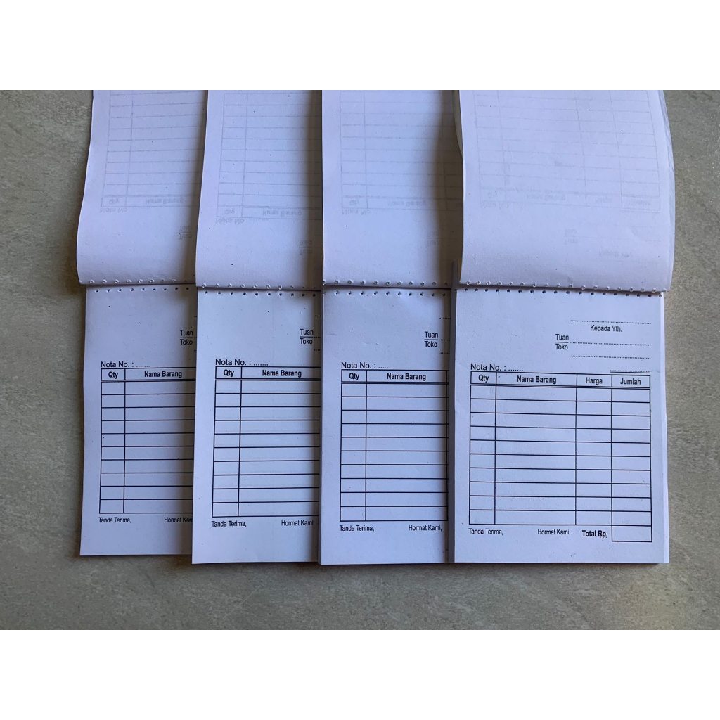 MINI CASH NOTE 1 PLY / 1 PACK, 1/8 FOLIO SIZE NOTE, MINI NOTE, CASH NOTE