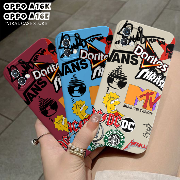 HP Oppo A16K - Oppo A16E - Softcase Pro Camera Bumper Phone Protector Silicone Tpu Macaron Motif Cas