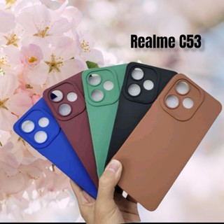 Softase Realme C53 เคส pro กล้อง มาการอง ใหม่ + ตัวป้องกันกล้อง