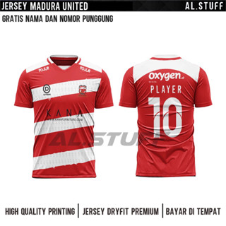 เสื้อกีฬาแขนสั้น ลายทีม Madura Home Jersey 2023/2024 ฟรีชื่อโพสต์ และหมายเลขหลัง