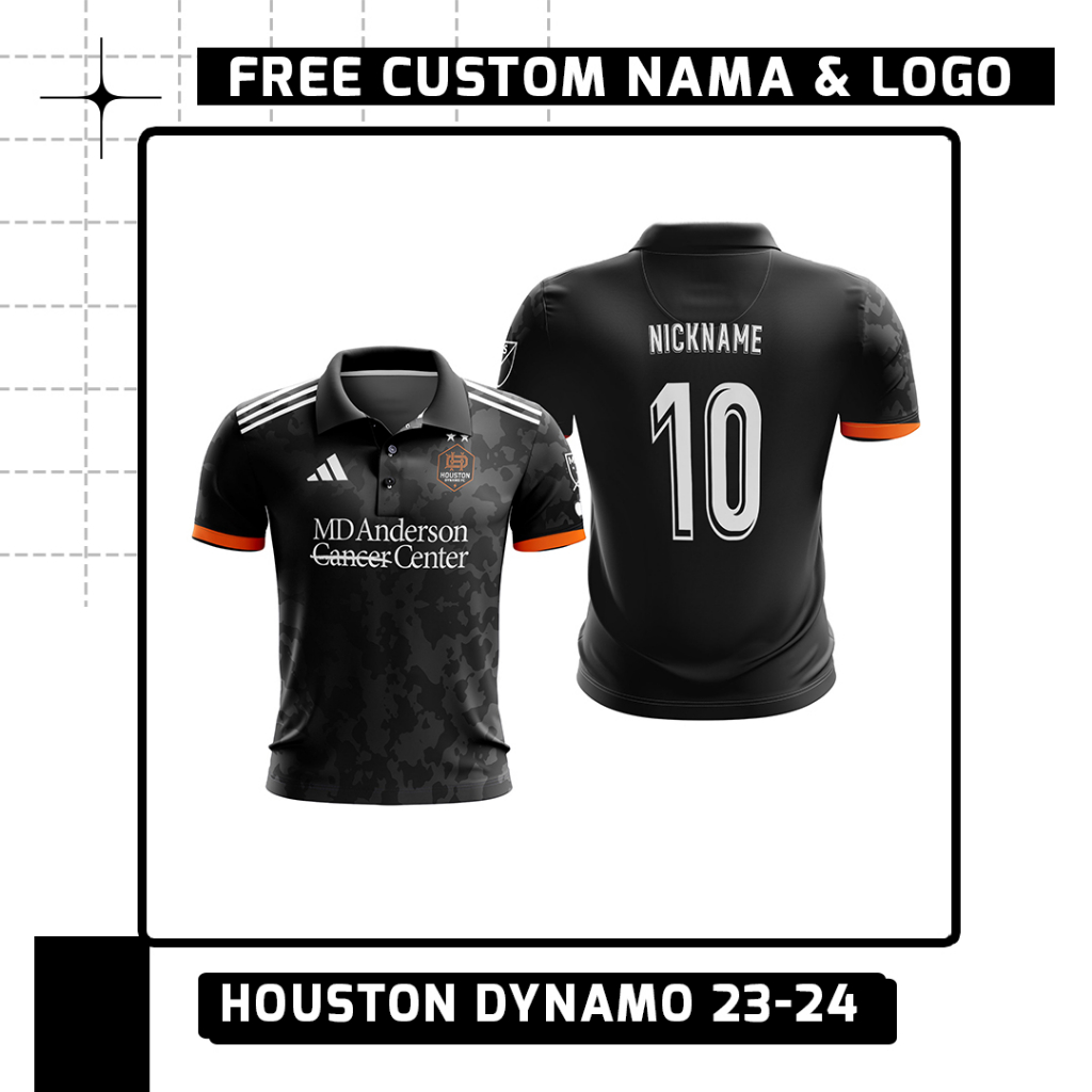 เสื้อโปโล Wangki Houston Dynamo Fc 23-24 Away Home เสื้อฟุตบอลคลับแบบกําหนดเอง