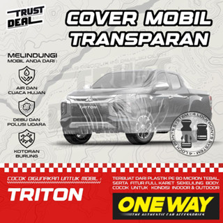 Triton ผ้าคลุมรถยนต์พลาสติก แบบหนา กันน้ํา สีโปร่งใส