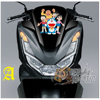 สติกเกอร์ติดที่บังแดด สําหรับ Honda Pcx150 160 Doraemon