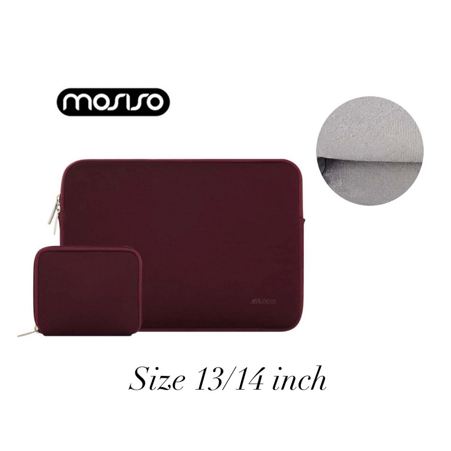 Macbook iPAD Pro Huawei Surface Mosiso Neoprene Laptop Cover Softcase Bag Set with Small Pouch Size 