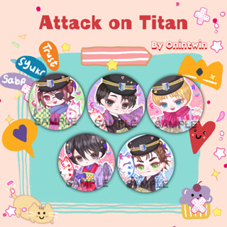 Attack on Titan เข็มกลัดติดปุ่มกด โดย onintwin/Pocket Mirror Shingeki no Kyojin