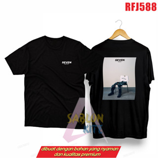 เสื้อยืด พิมพ์ลาย Seven Jungkook Free Fotocard RFJ588 Sablon ด้านหน้า และด้านหลัง