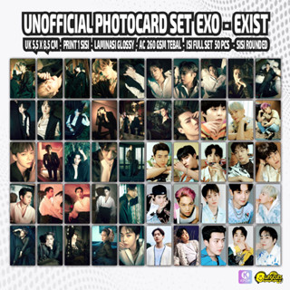 ชุดโฟโต้การ์ด EXO เคลือบเงา 1 ด้าน กันน้ํา 50 ชิ้น