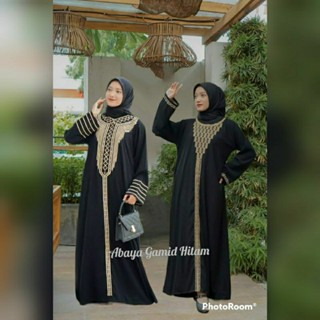 เสื้อคลุมคอมพิวเตอร์ ปักลาย saudi Abaya สีดํา