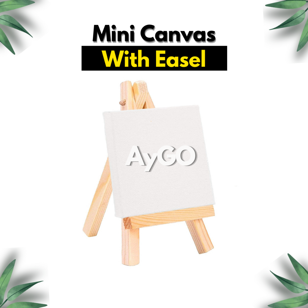 MINI CANVAS WITH EASEL / MINI CANVAS PAINTING AND DISPLAY
