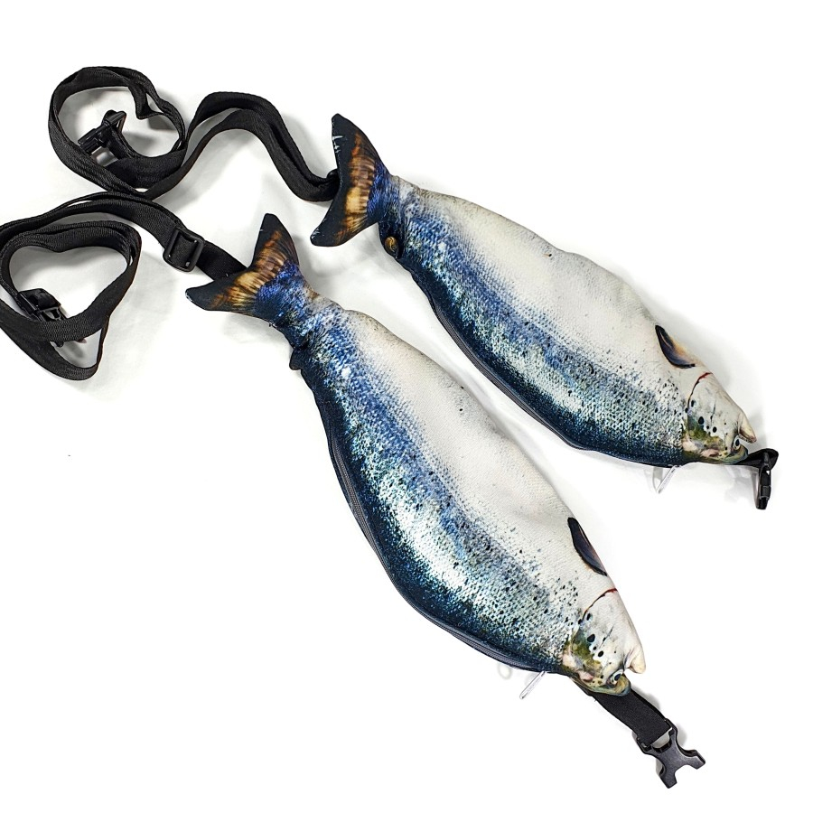 Back Sling bag Unique Salmon Fish Chest bag Sunmori Fishing Hobby กระเป๋าคอนเสิร์ต กระเป๋าคอนเสิร์ต