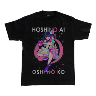 เสื้อยืด แบบหนา พิมพ์ลายการ์ตูนอนิเมะ Kaos Oshi No Ko Hoshino Ai Manga สําหรับผู้ชาย