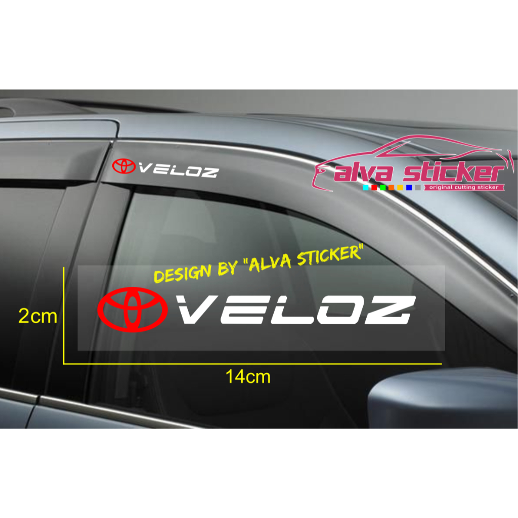 Best Veloz สติ๊กเกอร์ตัด สติ๊กเกอร์รางน้ํา สําหรับ toyota Veloz เก่า/ใหม่ 2 ชิ้นเท่ๆ