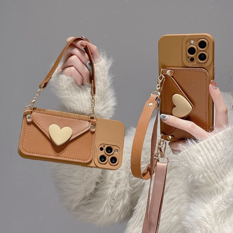 Softcase กระเป๋าสตางค์หัวใจที่สวยงาม FH60 EQ06 สําหรับ Iphone 6 6+ 6s+ 7 8 7+ 8+ X Xs 11 12 13 14+ 1
