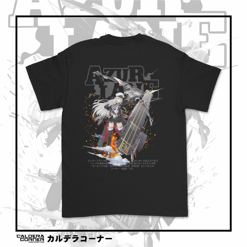 เสื้อยืดเกม Azur Lane Enterprise ผ้าฝ้ายหวี