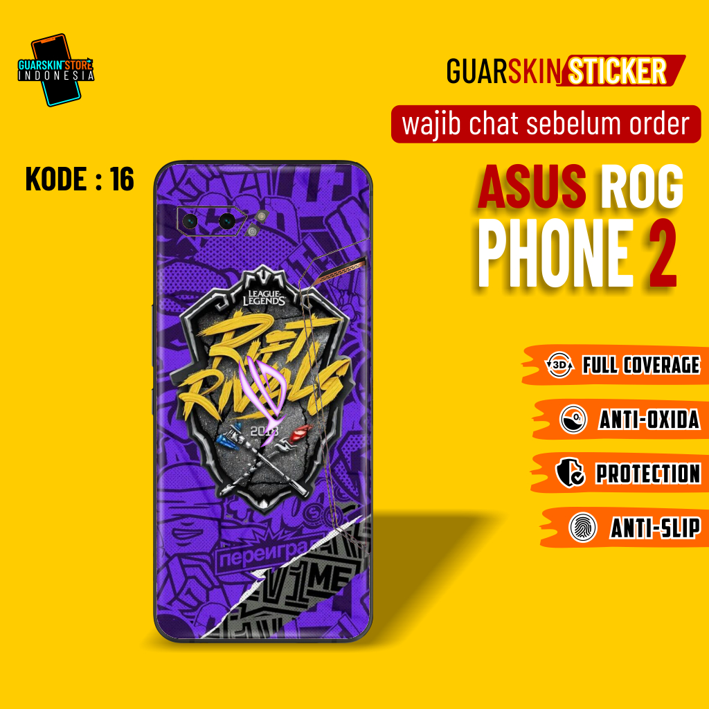 Guarskin ฟิล์มกันรอยหน้าจอ สําหรับ Asus ROG Phone 2 Motifs 16-20 2. ชิ้น