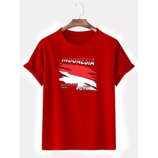 เสื้อยืด พิมพ์ลาย RI Independence สีแดง และสีขาว สําหรับทุกเพศ