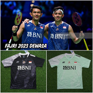 เสื้อยืด ลายแบดมินตัน Fajri Indonesia สําหรับผู้ใหญ่ 2023