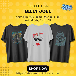 เสื้อยืด พิมพ์ลายวงร็อค Billy Joel แฟชั่นสําหรับผู้ชาย