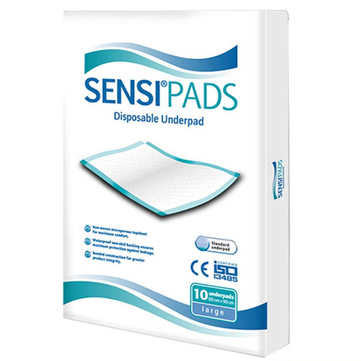 Sensi UNDERPADS/ SENSI PADS กระดาษ 60x90 ซม. / 10 แผ่น