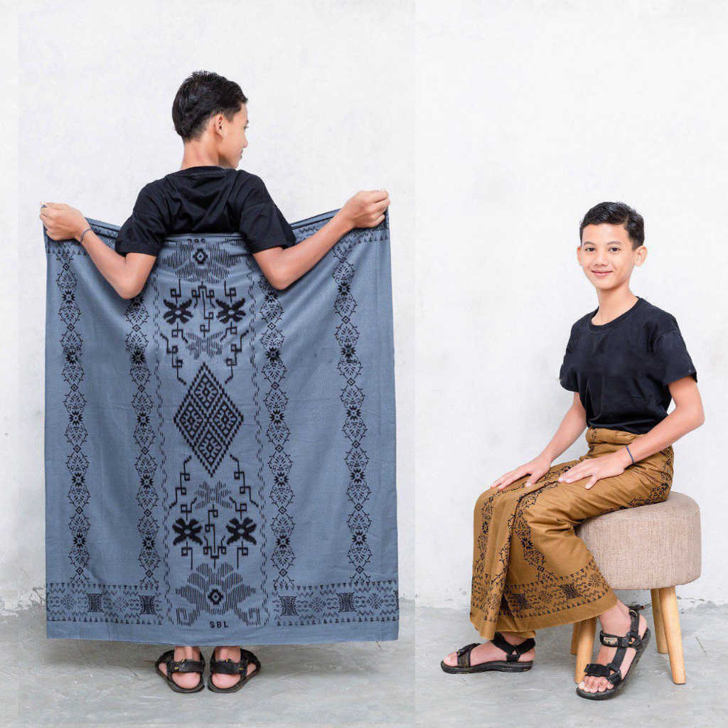 KATUN New Batik Sarong Motif for Boys, Typical Pekalongan Sarong, Saloka Motif, Sarong for Elementar