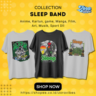 เสื้อยืด พิมพ์ลายวงดนตรี SLEEP BAND