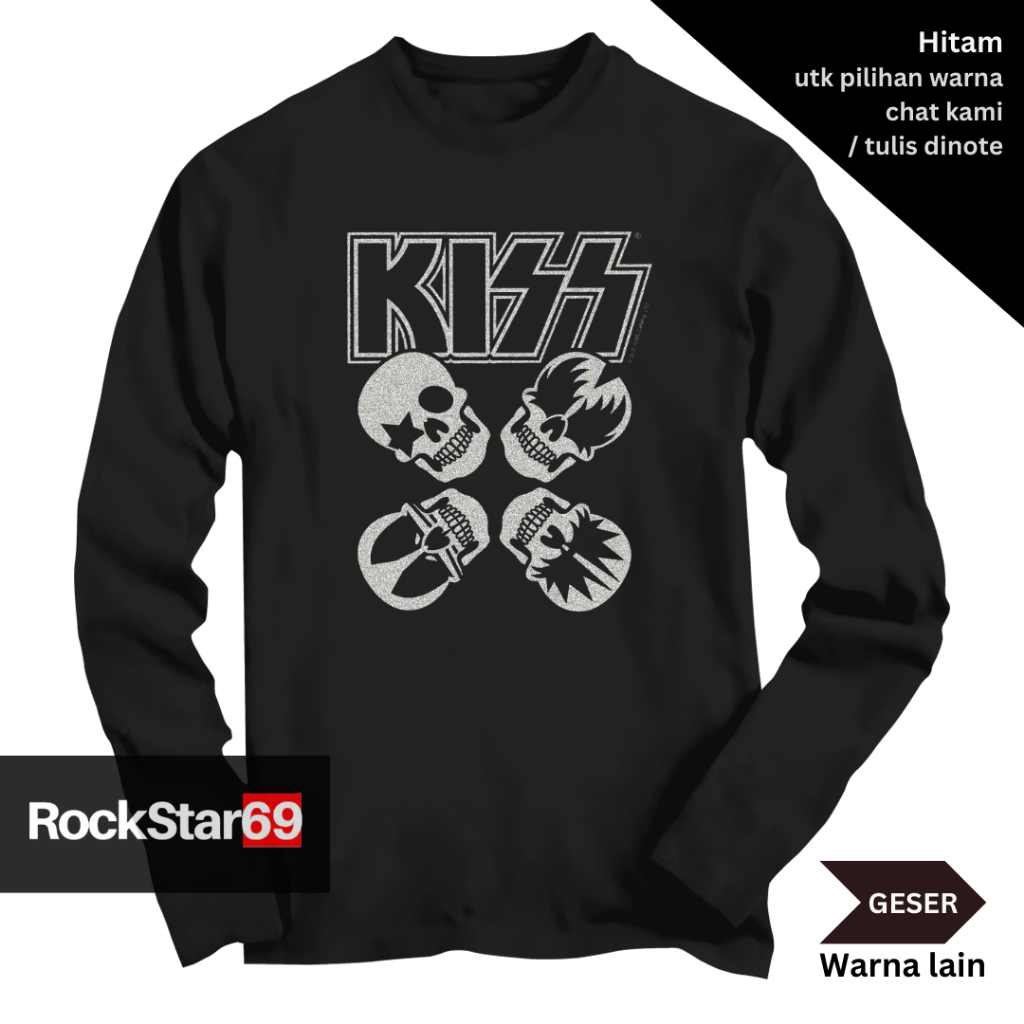 Kiss เสื้อยืดวงแขนยาว SIZE XS - 7XL Bigsize JUMBO BIG SIZE แขนยาว Premium