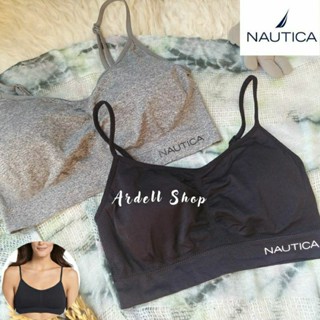 Hn NAUTICA SPORT BRA สปอร์ตบรา ไร้สาย โลโก้เรียบ S M L XL 1X 3X LP สําหรับผู้หญิง