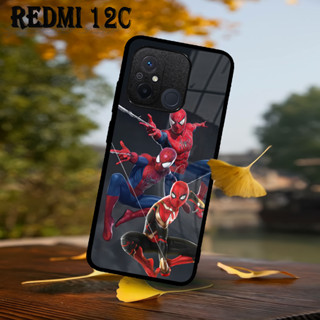 [B06] เคส Xiaomi REDMI 12C กลิตเตอร์ | เคส Hp เคลือบเงา | ลวดลายสไปเดอร์แมน