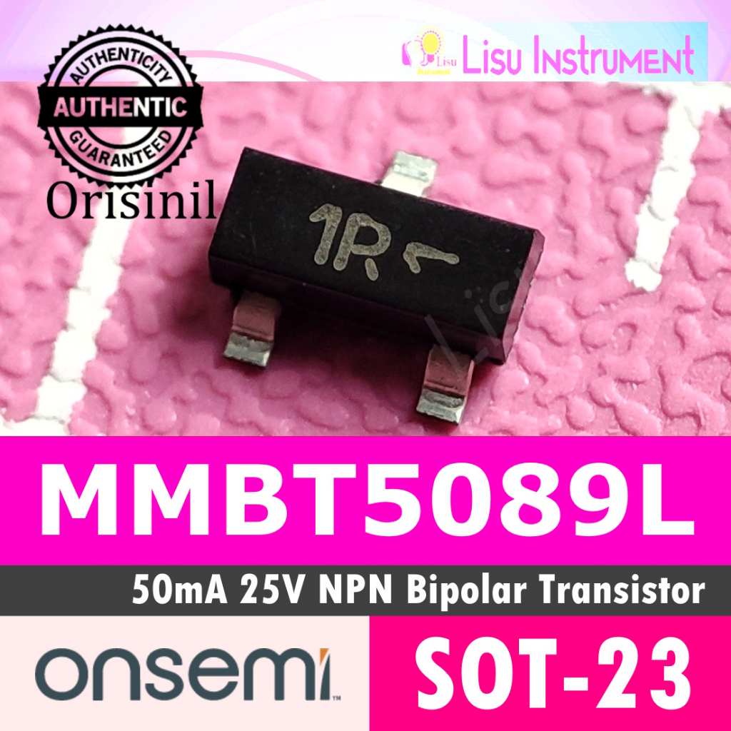 MMBT5089L 1R 50mA 25V NPN Bipolar ทรานซิสเตอร์ 2N5089 5089 SOT-23 ต้นฉบับ onsemipolar