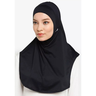 Ua HIJAB SPORT ส่วนขยาย สีดํา / เงิน