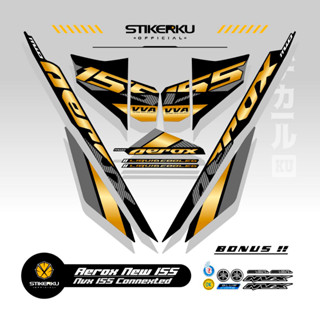 ใหม่ สติกเกอร์เชื่อมต่อ AEROX 155 MOTIF 13 COMBO สีดํา 155 AEROX 155 เชื่อมต่อสติกเกอร์ AEROX 155 เชื่อมต่อลิสต์ เสา ตัวแปร NVX สติกเกอร์ AEROX 155 เชื่อมต่อแล้ว