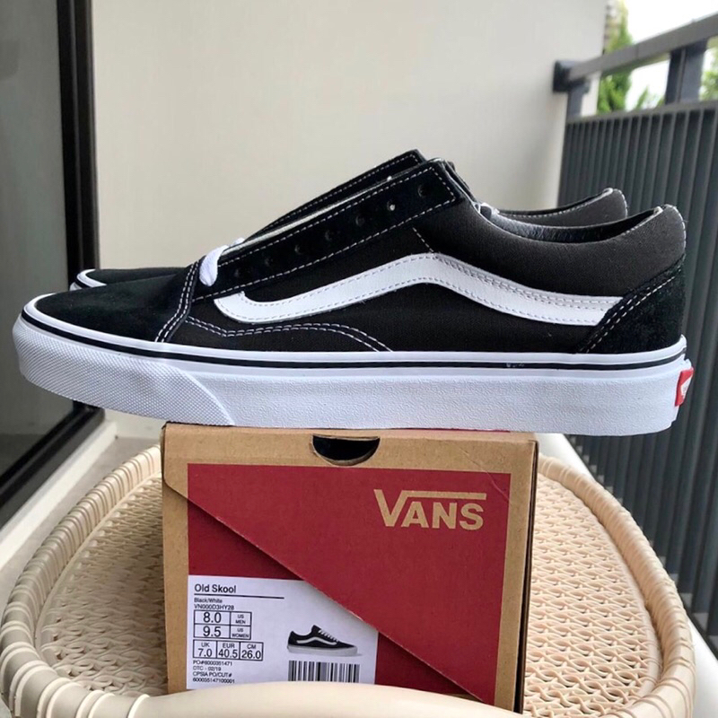 Vans OLD SKOOL BLACK WHITE CLASSIC ของแท้ 100% VANS OLDSKOOL รับประกันของแท้