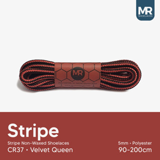 Mr Shoelaces CR37 เชือกผูกรองเท้ากํามะหยี่ ทรงกลม ลายราชินี 5-6 มม. 80 ซม. 90 ซม. 100 ซม. 120 ซม. 150 ซม. 200 ซม. - เชือกผูกรองเท้าพรีเมี่ยม