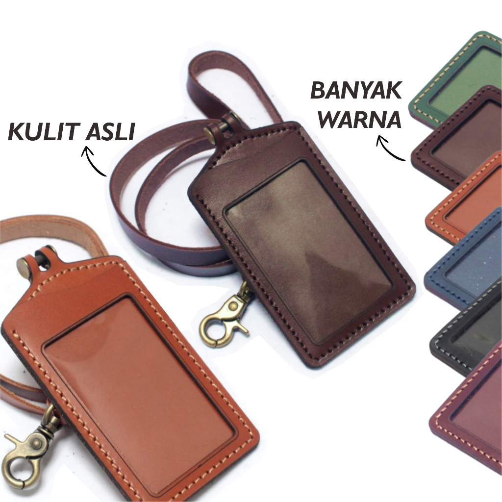 GANTUNGAN Leather ID card wallet hanger - สาย ID card holder - PHID830